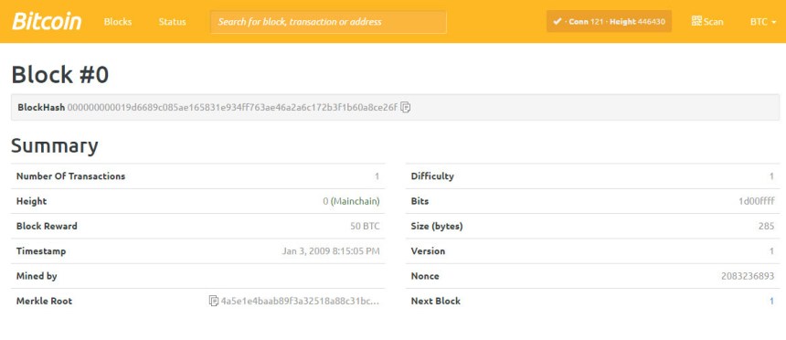 Bitcoin Genesis Block